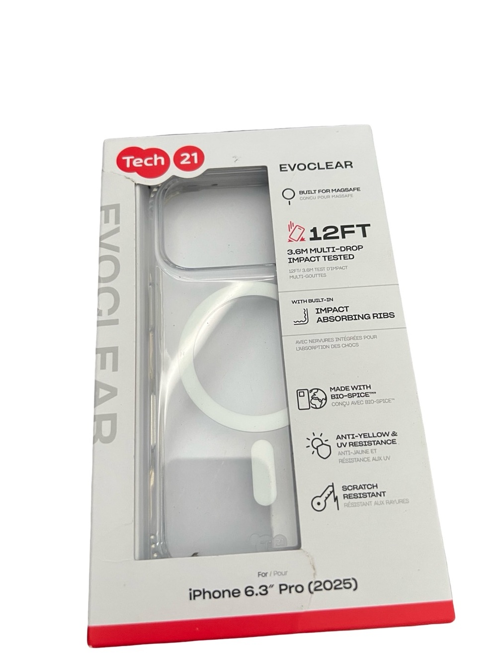 Tech21 EvoClear Clear iPhone 6.3" Pro (2025)  case Open Box FINAL PRICE DROP